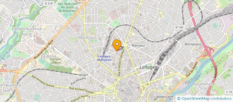 localisation de l'entreprise GESTRIM COP A TARRADE 35 à LIMOGES