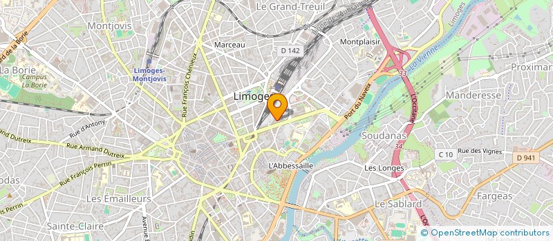 localisation de l'entreprise GESTRIM COP BENEDICTINS 27 à LIMOGES