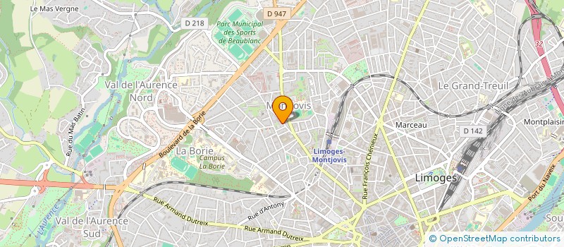 localisation de l'entreprise GESTRIM COP BRANTOME 25 à LIMOGES
