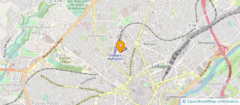 localisation de l'entreprise GESTRIM COP CHARENTES 1 à LIMOGES