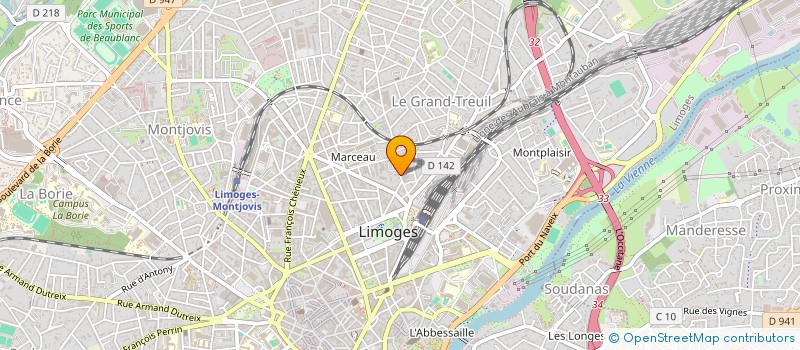 localisation de l'entreprise GESTRIM COP CHINCHAUVAUD à LIMOGES