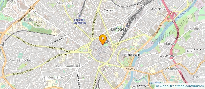 localisation de l'entreprise GESTRIM COP DU THEATRE à LIMOGES