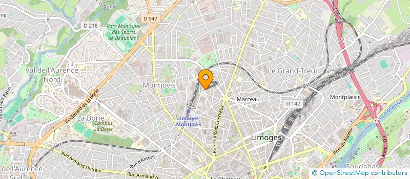 localisation de l'entreprise GESTRIM COP ENCOMBE VINEUSE à LIMOGES