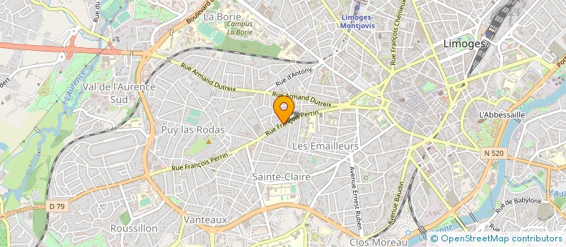 localisation de l'entreprise GESTRIM COP F PERRIN 96 à LIMOGES