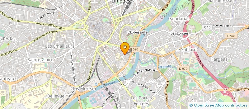 localisation de l'entreprise GESTRIM COP FRESNEL 22 à LIMOGES