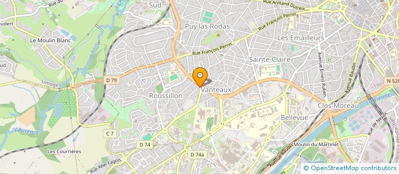 localisation de l'entreprise GESTRIM COP GAI VERTHAMONT à LIMOGES
