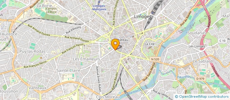 localisation de l'entreprise GESTRIM COP GAMBETTA  LIMOGES