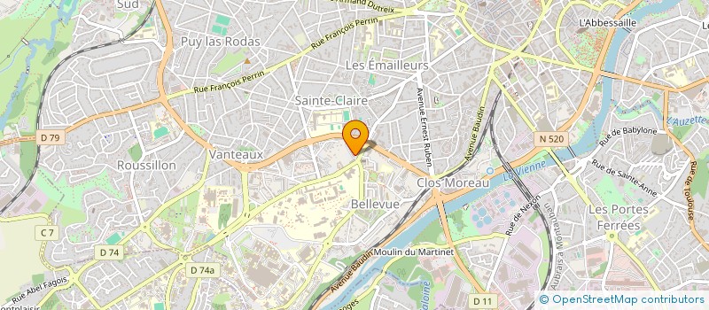 localisation de l'entreprise GESTRIM COP HTS BEL AIR à LIMOGES