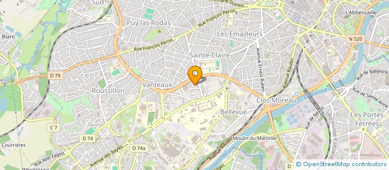 localisation de l'entreprise GESTRIM COP J J ROUSSEAU à LIMOGES
