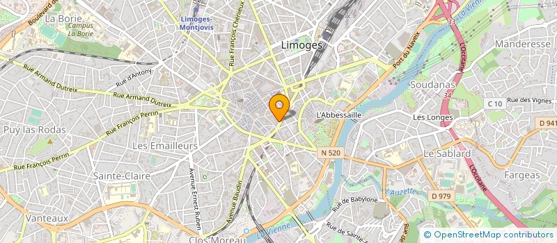 localisation de l'entreprise GESTRIM COP J JAURES 2 à LIMOGES