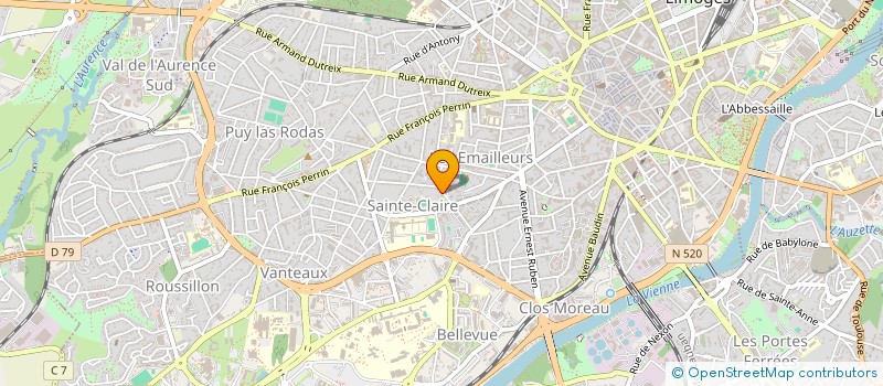 localisation de l'entreprise GESTRIM COP JARDINS STE CLA à LIMOGES
