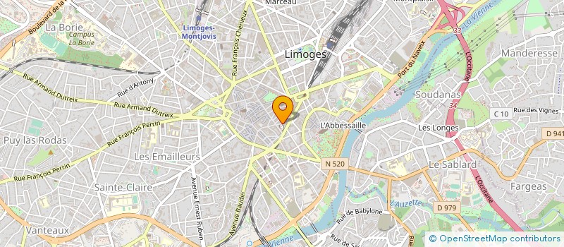 localisation de l'entreprise GESTRIM COP JAURES GUESDE  LIMOGES