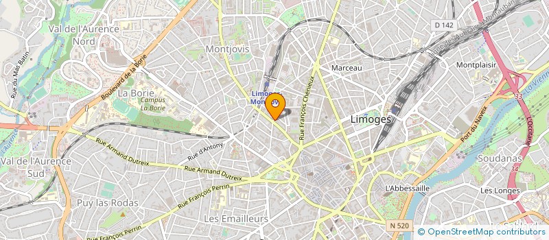 localisation de l'entreprise GESTRIM COP LA FONDERIE 2 à LIMOGES
