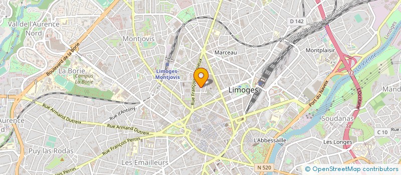 localisation de l'entreprise GESTRIM COP LA SORRENTINE à LIMOGES
