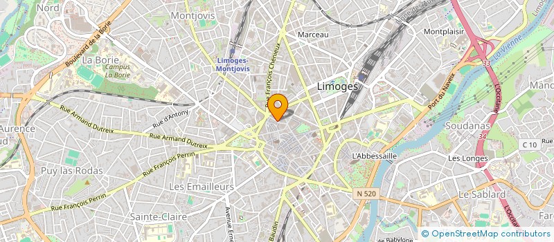 localisation de l'entreprise GESTRIM COP LE SIEGFRIED à LIMOGES