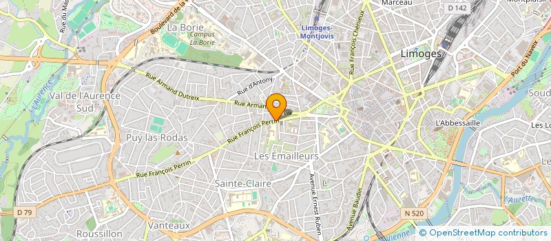 localisation de l'entreprise GESTRIM COP MONTALEMBERT à LIMOGES