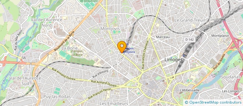 localisation de l'entreprise GESTRIM COP MONTJOVIS 6 à LIMOGES