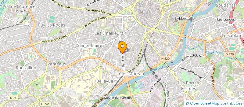 localisation de l'entreprise GESTRIM COP OFFENBACH à LIMOGES