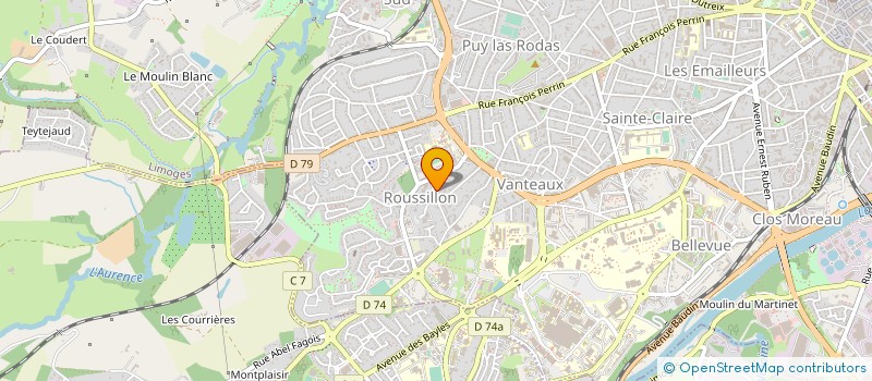 localisation de l'entreprise GESTRIM COP ROUSSILLON à LIMOGES