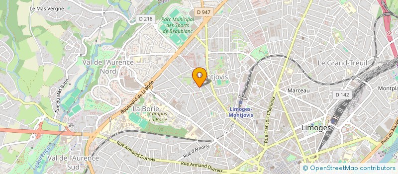 localisation de l'entreprise GESTRIM COP RUCHOUX 119 à LIMOGES