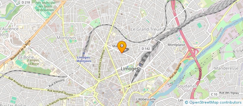 localisation de l'entreprise GESTRIM COP T BAC à LIMOGES