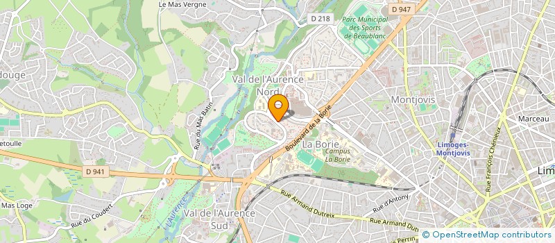localisation de l'entreprise GESTRIM COP VAURIOL 26 à LIMOGES