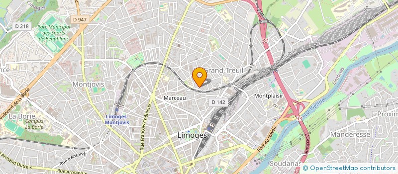 localisation de l'entreprise GESTRIM COP VENASSIER 6 à LIMOGES