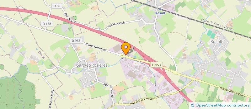localisation de l'entreprise GESTRIM EUROP DE FERMETURES ARTISANALES à SARS-ET-ROSIERES