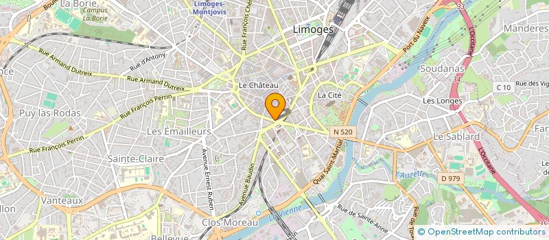 localisation de l'entreprise GESTRIM IMM GAMBETTA 6 8 à LIMOGES