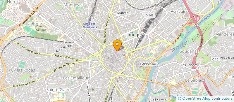 localisation de l'entreprise GESTRIM IMM REPUBLIQUE  LIMOGES