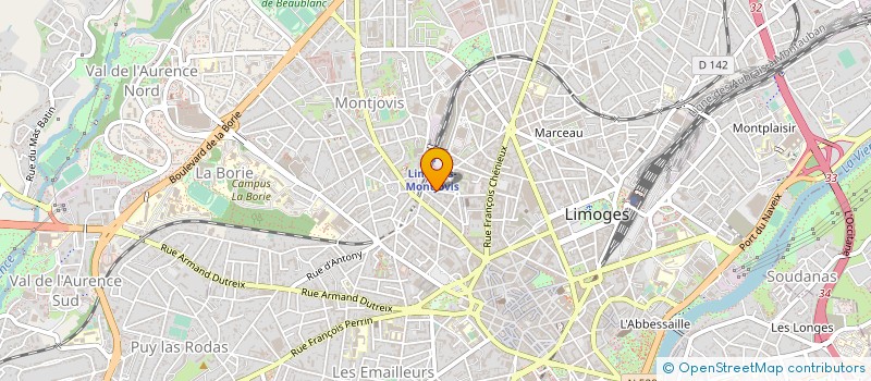 localisation de l'entreprise GESTRIM IMM RES LESAGE BER à LIMOGES