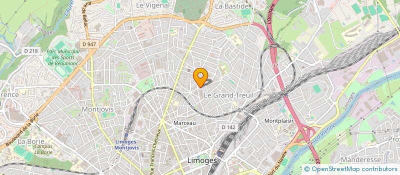 localisation de l'entreprise GESTRIM LIMOUSIN COP 49 R DES PAPILLONS à LIMOGES