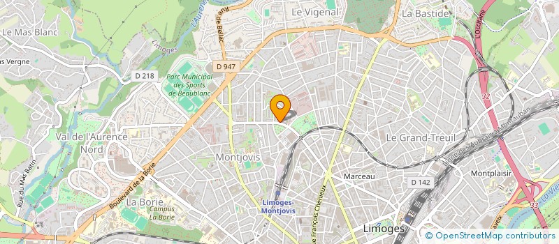 localisation de l'entreprise GESTRIM POUR LA RLF à LIMOGES