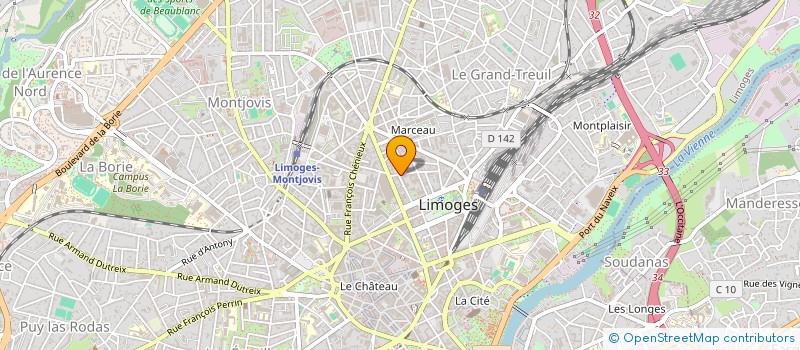 localisation de l'entreprise GESTRIM RUE DE CHATEAUROUX à LIMOGES