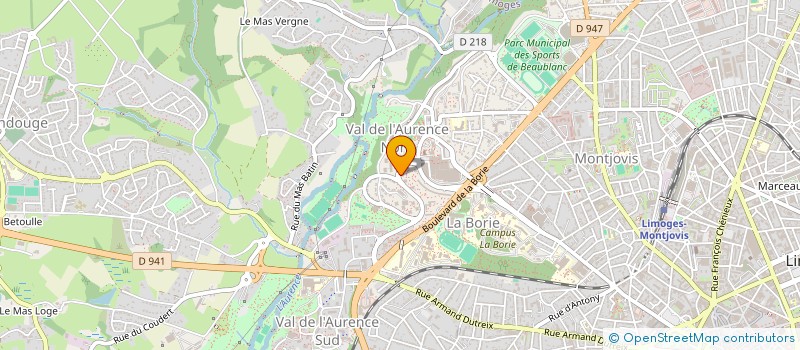 localisation de l'entreprise GESTRIM ZUP AURENCE B8 9 à LIMOGES
