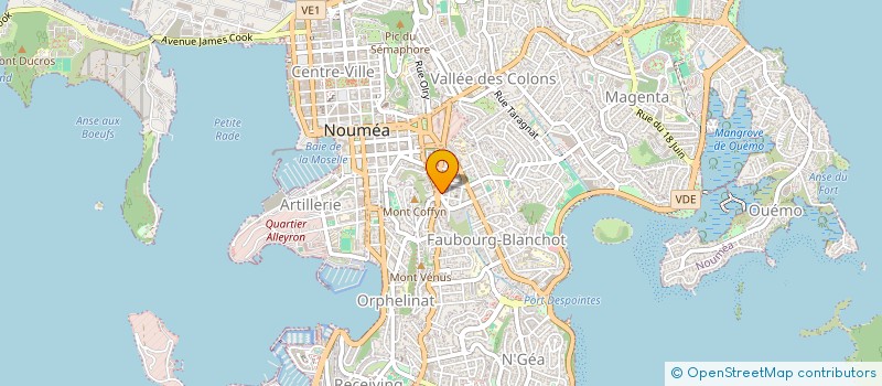 localisation de l'entreprise GET ALIVE à NOUMEA