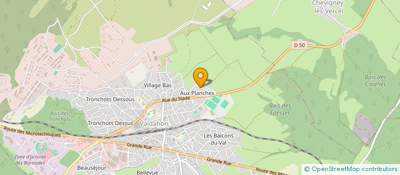 localisation de l'entreprise GET UP  VALDAHON