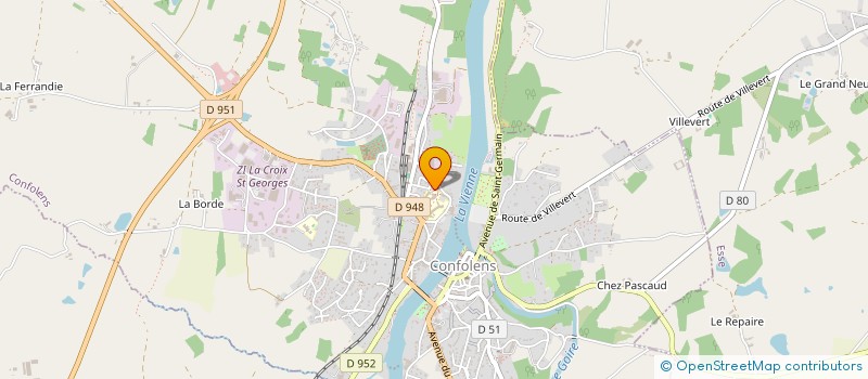 localisation de l'entreprise GET UP CONSEIL  CONFOLENS