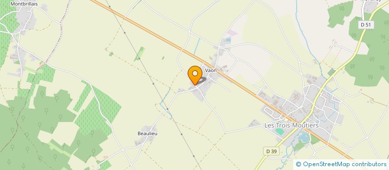 localisation de l'entreprise GETA  LES TROIS-MOUTIERS