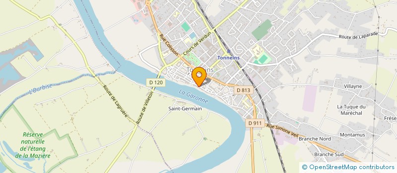 localisation de l'entreprise GETA CHAUSSURES à TONNEINS