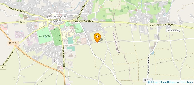 localisation de l'entreprise GETAB GRP EMPLOYEURS à LA COTE-SAINT-ANDRE