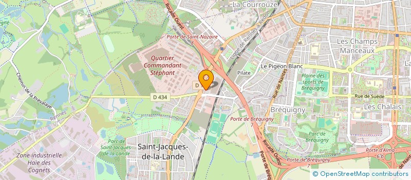 localisation de l'entreprise GETEC à SAINT-JACQUES-DE-LA-LANDE