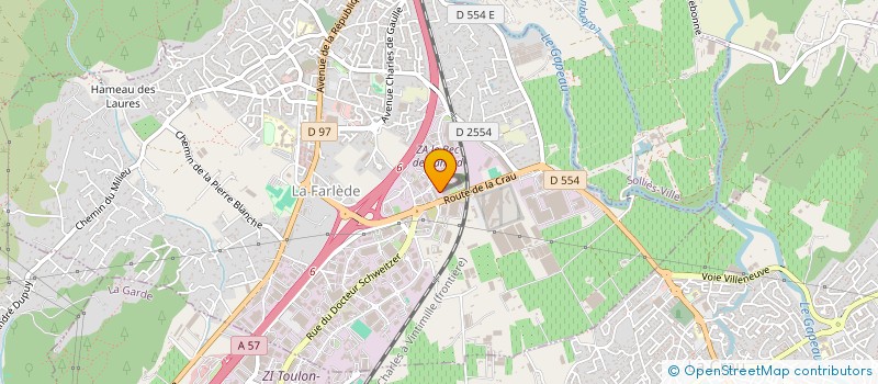 localisation de l'entreprise GETEX à LA FARLEDE