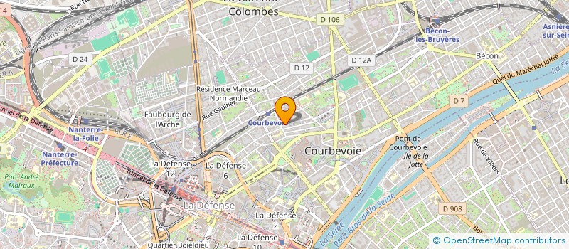 localisation de l'entreprise GETHEL à COURBEVOIE