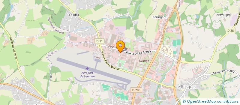 localisation de l'entreprise GETIC INCUBATEUR  LANNION