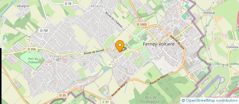localisation de l'entreprise GETIS à FERNEY-VOLTAIRE