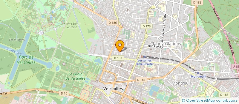 localisation de l'entreprise GETRALINE à VERSAILLES