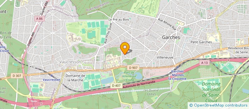 localisation de l'entreprise GETUP à GARCHES