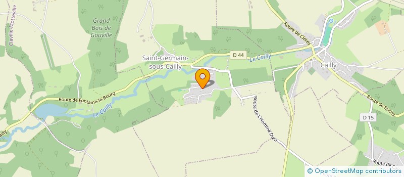 localisation de l'entreprise GEVAC DE NORMANDIE - GROUPE D'ETUDE ET DE VALORISATION DU PATRIMOINE CERAMIQUE DE NORMANDIE  SAINT-GERMAIN-SOUS-CAILLY