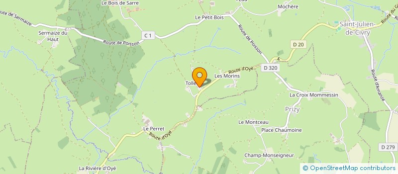 localisation de l'entreprise GEVAUDAN à SAINT-JULIEN-DE-CIVRY
